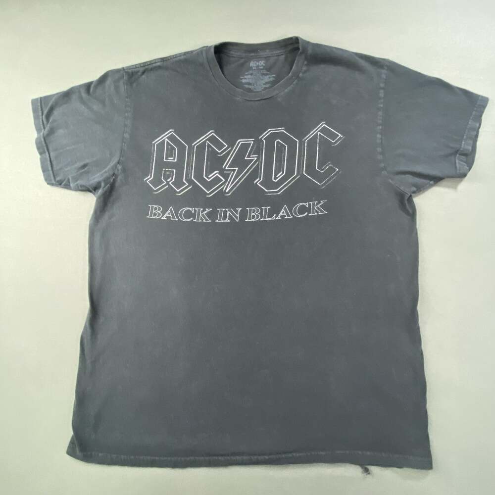 ACDC Back In Black Shirt XL Black Short Sleeve Band T Rock